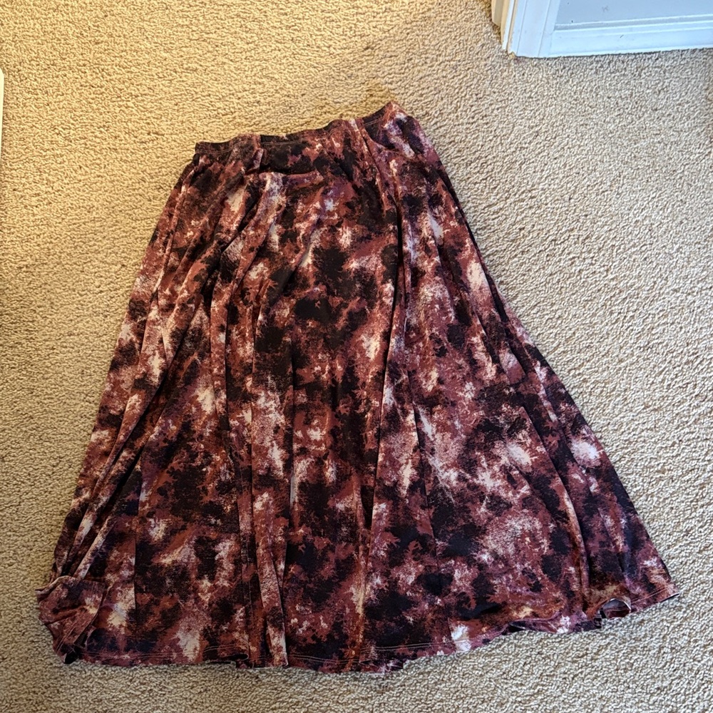 LuLaRoe Black and Brown Maxi Skirt - Picture 2 of 6